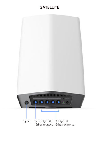 Netgear Orbi Pro WiFi 6 SXK80-100CNS AX6000 Tri-Band Orbi Pro WiFi